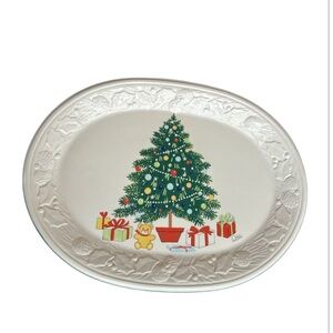 Vintage Himark Christmas Tree Serving Platter 18.5”x13.5”